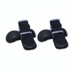 Plushmate Dog Paw Protector Waterproof Dog Shoes Adjustable Straps and Rugged Anti-Slip Sole Outdoor Dog Boots Comfortable Easy to Wear Suitable for Small Medium Large Dogs -(Black, Size: XLarge)