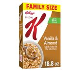 Kellogg's Special K, Breakfast Cereal, Vanilla and Almond, Made with Real Almonds, Family Size, 18.8oz Box