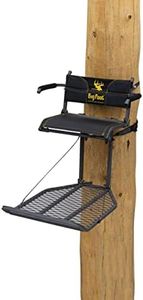 Rivers Edge RE556, Big Foot TearTuff XL Lounger, Lever-Action Hang-On Tree Stand with TearTuff Flip-up Mesh Seat, Oversized 37.5” x 24” Platform, Arm/Foot/Back Rests, Black