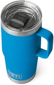 YETI Rambler 20 oz Travel Mug, Stainless Steel, Vacuum Insulated with Stronghold Lid, Big Wave Blue