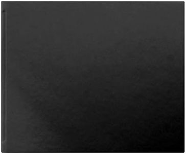 Letts Of London Dazzle Quarto Landscape Blank Guest Book, Black
