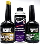 Forte Oil Flush & Oil System Protect Treatment & Aqua Diesel System Cleaner. Pack of 3