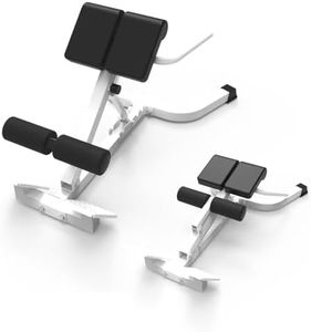 GarveeLife Roman Chair Hyperextension Bench 350LB Capacity, Back Exercise Machine with Dual Adjustable Anti-Slip Base, Gym Fitness Equipment, White