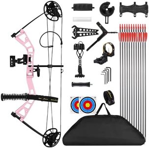 Lanneret Youth Compound Bow Package for Youth & Kids,Beginners and Women,10-40 Lbs Draw Weight,16"-28" Draw Length,290fps，Compound Bow Kit for Beginner