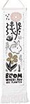 Wee Gallery Bloom Canvas Growth Chart - Wall Hanging Height Chart for Kids Made with Sustainable Organic Fabric - Stylish Child's Room Decoration - (44x13 Inches)