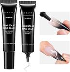 Makartt Press On Nail Glue: No UV Lamp Needed, 20s Air Dry Adjustable for Beginners, Strong Hold, Semi-Solid Precise Control, Easy for Press-On Users At-Home DIY, Hema-Free for Sensitive Nails 10ml*2