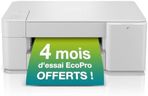 Brother DCP-J1200WE - Imprimante Multifonction 3 en 1 - Jet d'encre Couleur - Abonnement d'impression ECOPRO 4 Mois OFFERTS - Wi-FI - Jusqu'à 16 Pages/Minute