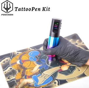 POSEIDON Wireless Tattoo Pen Kit – Professional Rotary Machine