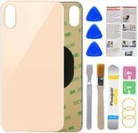 Phoupair OEM Rear Back Glass Replacement for iPhone Xs Max 6.5 Inches with Professional Repair Tool Kit (Gold)