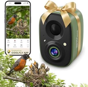 Smart Bird Camera Only, for Bird Feeder/Bath/House, 2.5K UHD Birdwatching Live, Free AI Bird Identification, Auto Capture Video, Instant Alerts, Wireless Outdoor Cam for Dad Grandpa Birdlovers