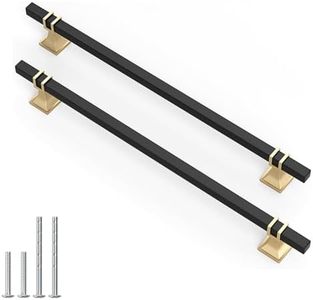 Lepatape 30 Pack 10 Inch Black and Gold Cabinet Pulls Kitchen Cabinet Handles, Black and Gold Cabinet Handles Square Dresser Drawer Pulls Kitchen Cabinet Hardware