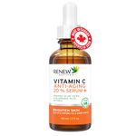 Renew Actives Vitamin C Serum - 2 fl oz - Brightening & Anti-Aging Formula - Reduces Dark Spots, Fine Lines & Wrinkles - Supports Even Skin Tone - Hydrating & Antioxidant Protection - Vegan, Non-GMO, Cruelty-Free - Made in Canada