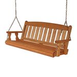 Amish Casual Heavy Duty 800 Lb Mission 5ft. Treated Porch Swing - Cedar Stain