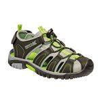 Regatta Kids Westshore Closed Toe Walking Sandals - Black Lime - 12K UK