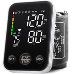 DOUHAO Blood Pressure Monitor Automatic Upper Arm BP Cuff Machine with LED Backlight Display Accurate Digital BP Meter with 2 Users 240 Sets Memory, Black (Pack of 1)