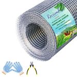 Hardware Cloth 1/4 Inch 36In x50Ft Wire Mesh Roll Used Farm Garden Home 23Ga HDG Welded Metal Fence Guard Plants Vegetables Fruits Gutter Chicken Coop Rabbits Run Duck Pen