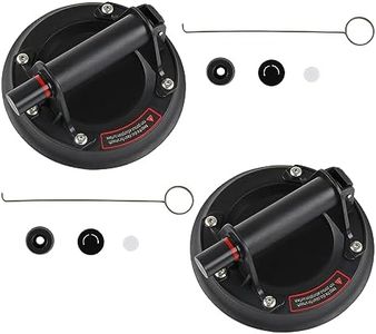 DOCAS 2 Pièces 8" Ventouse Vitre Professionnelle,Ventouse de Levage en Verre, Ventouse Carrelage,Capacité de Charge 200kg pour Transport et Déménagement de Vitre, Plaques, Carrelage