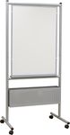 Best-Rite Mobile Nest Easel, Platinum Frame, Double Sided Dura-Rite HPL Whiteboard, 72"H x 34.75"W x 24"D (785)