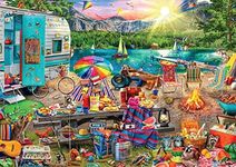 Buffalo Games - Aimee Stewart - Family Campsite - 500 Piece Jigsaw Puzzle with Hidden Images