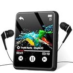 32GB Mp3 Player with Bluetooth 5.0 Portable Full Touch Screen Mp3 Player with Speakers Portable hi-fi Music Player with FM Radio Recording mp3 Player for Kids Suitable for Sports Running (Black)