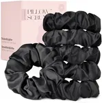 YANIBEST 6 Pack Glossy Silk Scrunchies - No Damage Hair Ties for Women, Girls, Styling and Holidays