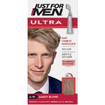 Just For Men Ultra Sandy Blonde Hair Colour Dye, No Mix Comb-In Applicator to Comb Away The Greys, Ammonia & Peroxide Free – A10( package may vary, Blonde/Sandy Blonde)