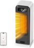 FLANUR Space Heaters for Indoor Use, Smart Portable Electric Heater with Thermostat, WiFi and Voice Control, 12H Timer, 4 Modes, 36dB 1500W PTC Ceramic Safety Heat for Office Bedroom Home 1Pack White