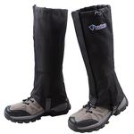 Azarxis Hiking Gaiters for Women Men Waterproof Snow Gators Adjustable Leg Guard Boot Cover Breathable Lightweight for Outdoor Camping Walking Backpacking Hunting Climbing (Black, M)