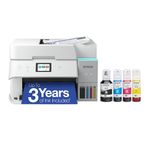 Epson EcoTank ET-4950 Wireless All-in-One Color Supertank Printer with up to 3 Years of Ink, Refillable Tanks, Perfect for Office, 18 PPM, 2.4" Colour Touchscreen, Auto Document Feeder – White