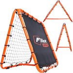 FLICK Dual Speed Rebounder - Soccer/Football Adjustable Double-Sided Rebounder - Soccer Training Equipment – Portable Goalkeeper Precision Training Equipment, Black & Orange