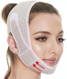FOCPORT V Line Lifting Mask Chin strap for sleeping Double Chin Reducer, Face Slimming Strap Reusable Facial Shaped UP Lift Belt for Women Tightening Skin Preventing Sagging