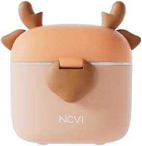 NCVI Baby Formula Dispenser On The Go, Formula Container to Go, Formula Holder for Travel, Outdoor Picnic with Baby Infant, Portable Container for Milk Powder, Snacks, Candy, Fruits (Brown Deer)