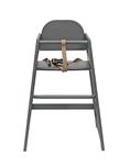 Safetots Simply Stackable Wooden High Chair, Grey, Highchair for Baby and Toddler, Stylish and Practical, Baby Highchair for Your Home or Space Saving High Chair for Restaurant