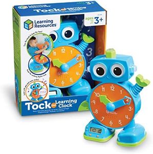 Learning Resources Tock The Learning Clock - 1 Piece, Ages 3+ Educational Talking and Teaching Clock, Toy Clock for Toddlers, Educational Toys for Kids, Blue