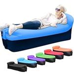 KEEPAA Inflatable Lounger air Sofa: Portable Outdoor Camping Inflatable Couch Hammock - Waterproof Anti Air Leaking Design for Hiking Camp Beach Party (Blue)