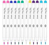 12 Multicolor Water Erasable Fabric Marking Pens Vanishing Fabric Markers Water Air Erasable Pens Disappearing Ink Water Soluble Pens DIY Cross Stitch Dressmaking Tailor's Pen for Quilting Sewing