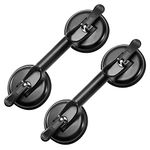 uptodateproducts Glass Suction Cups Aluminum Vacuum Plate Handle Glass Holder Hooks to Lift Large Glass Floor Gap Fixer Tile Suction Cup Lifter Moving Glass Pad for Lifting Dent Puller (2 Pack)