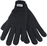 Thinsulate Mens 3M Lined Thick Quality Knitted Gloves GL130 Black M/L, Black, M-L