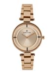 Daniel Klein Metal Analog Dial Women Watch- Dk11467-3,Dial-Rose Gold, Band-Gold