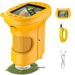 OAEBLLE 1000X Handheld Microscope for Kids, 2.0'' Screen Digital Microscope, Portable Mini Pocket Microscope, Science Toys for Kids Aged 8-12, for 3-12 Year Old Boys Girls