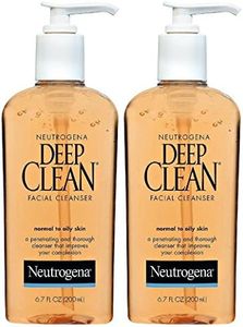 Neutrogena Deep Clean Daily Facial Cleanser with Beta Hydroxy Acid for Normal to Oily Skin, Alcohol-Free, Oil-Free & Non-Comedogenic, 6.7 fl. oz (Pack of 2)
