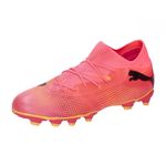 Puma Unisex Youth Future 7 Match Fg/Ag Jr Soccer Shoes, Sunset Glow-Puma Black-Sun Stream, 1 UK