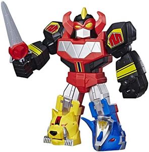 Power Rangers Playskool Heroes Mega Mighties Megazord Action Figure, 12-Inch Mighty Morphin Toy for Kids Ages 3 and Up