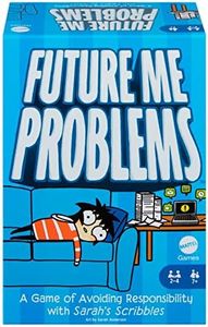 Mattel Games Sarah's Scribbles Game, Future Me Problems Card Game Includes 2 Decks of Cards, for 2-4 Players, Family and Game Nights