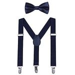 WELROG Kids Suspender Bow Tie Sets 