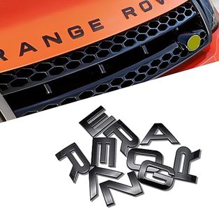 1 Set Hood Front Letters Tailgate Rear Letters Emblem Compatible with Range Rover 3D Car Replacement Accessories （Bright Black）