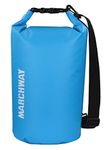 MARCHWAY Floating Waterproof Dry Bag 5L/10L/20L/30L, Roll Top Sack Keeps Gear Dry for Kayaking, Rafting, Boating, Swimming, Camping, Hiking, Beach, Fishing (Light Blue, 5L)