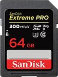 SanDisk Extreme PRO 64GB SDXC Memory Card up to 300MB/s, UHS-II, Class 10, U3, V90 for 8K Video