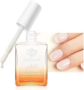 modelones Nail Strengthener Milky White Nail Polish Nails Repair for Damaged Nails Growth and Strentgthener Ridge Filler for Nail Strengthening Polish 15ml