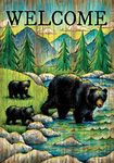 Custom Decor Welcome Black Bear Garden Flag 2893fm